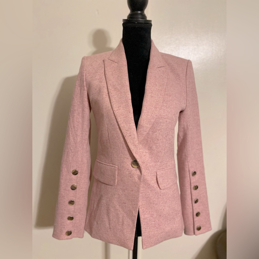 Veronica Beard Steele Dickey Wool Blend Blazer in Pink Size: 0
